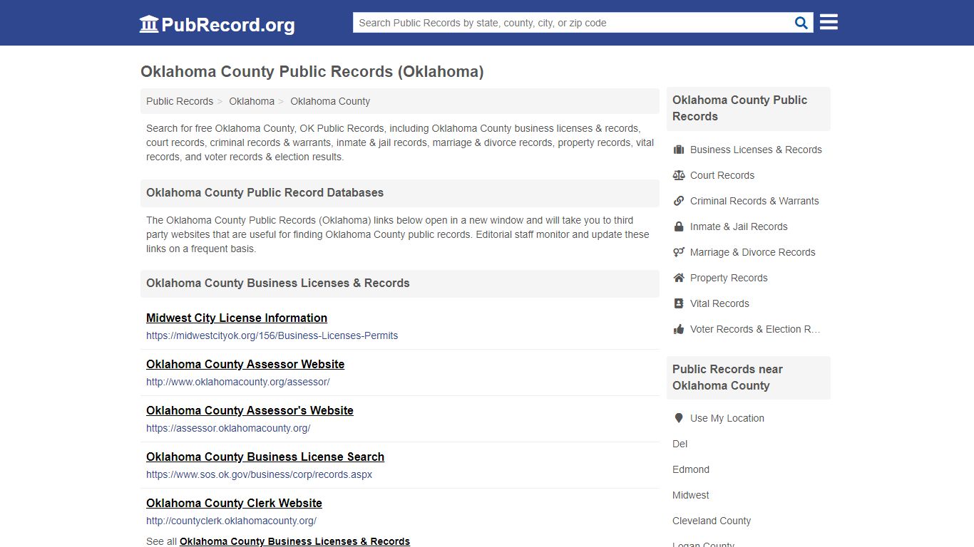 Free Oklahoma County Public Records (Oklahoma Public Records)